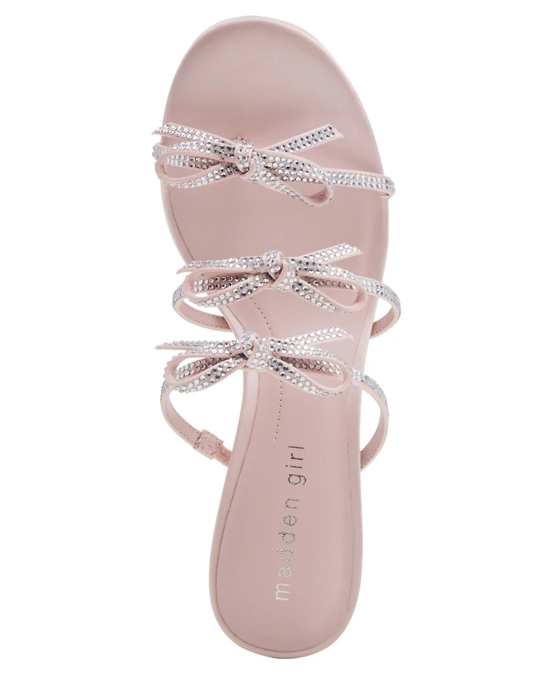 Madden Girl Women's Loving Bow Mid-Heel Rhinestone Dress Sandals