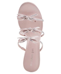 Madden Girl Women's Loving Bow Mid-Heel Rhinestone Dress Sandals