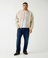 Guess Men's Scuba Melange Long Sleeve Bomber Jacket