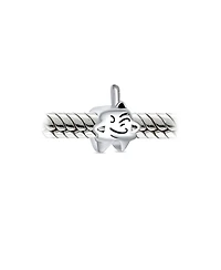 Bling Jewelry Set of 2 Smiling Tooth and Fairy Dentist Charm Bead Oxidized Sterling Silver