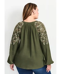 Avenue Women's Plus Temptation V-Neck Shirt