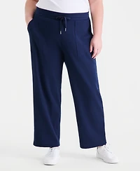 Style & Co Plus Size Waffle-Knit Drawstring Pants, Macy's Exclusive
