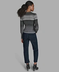 Bcbg Women's Wide Cuff Balloon-Sleeve Crewneck Sweater