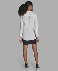Bcbg Women's Long-Sleeve Hi-Low Top