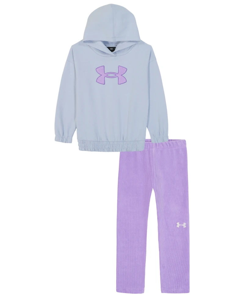 Under Armour Girls 2T-6X Long-Sleeve Top and Leggings, 2-Piece Set