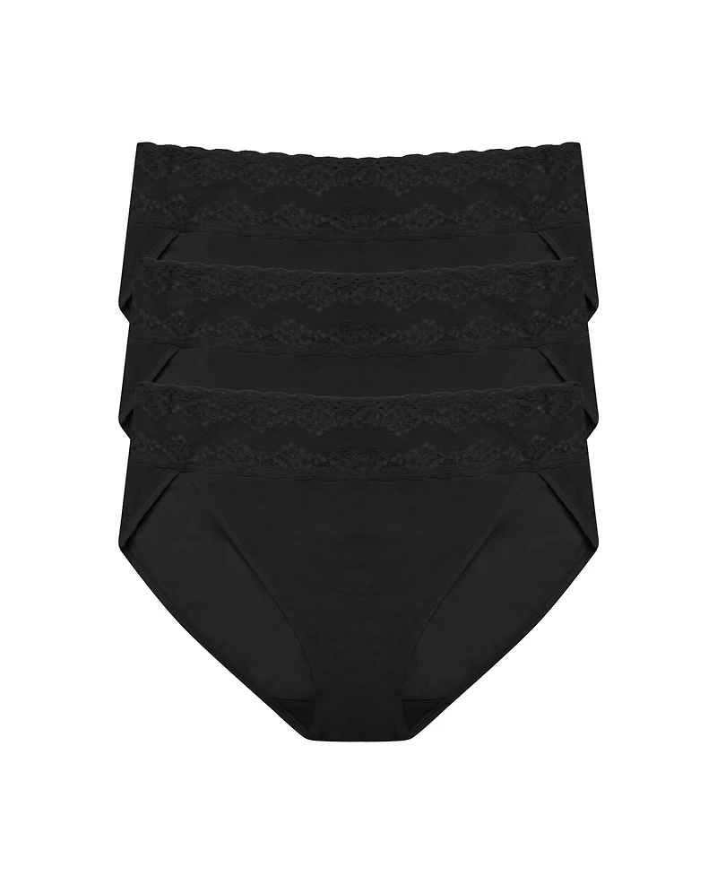 Natori Women's 3-Pack Bliss Perfection French Bikini Panty Set