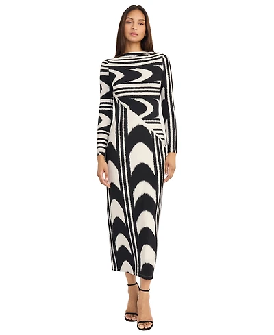 Donna Morgan Women's Long-Sleeve Midi Dress