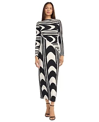 Donna Morgan Women's Long-Sleeve Midi Dress
