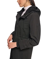 Calvin Klein Women's Stand Collar Hooded Coat