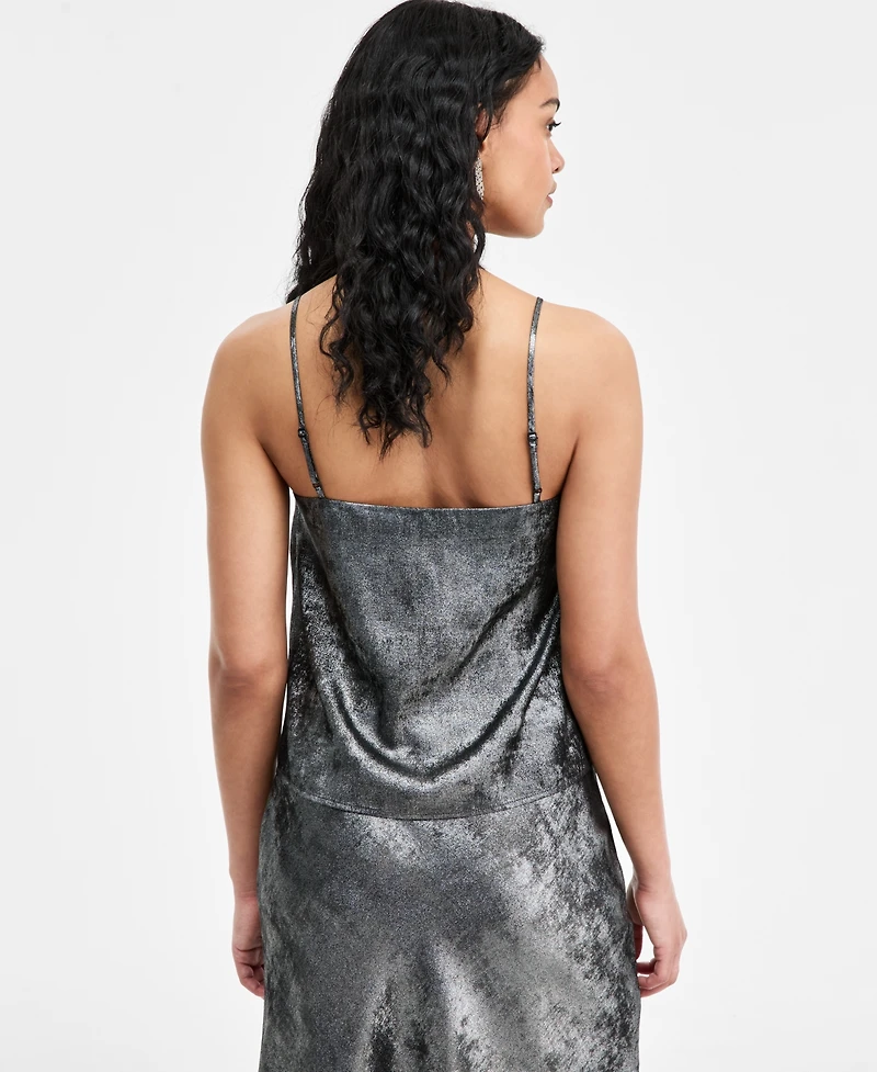 On 34th Juniors' Metallic V-Neck Camisole Top, Macy's Exclusive