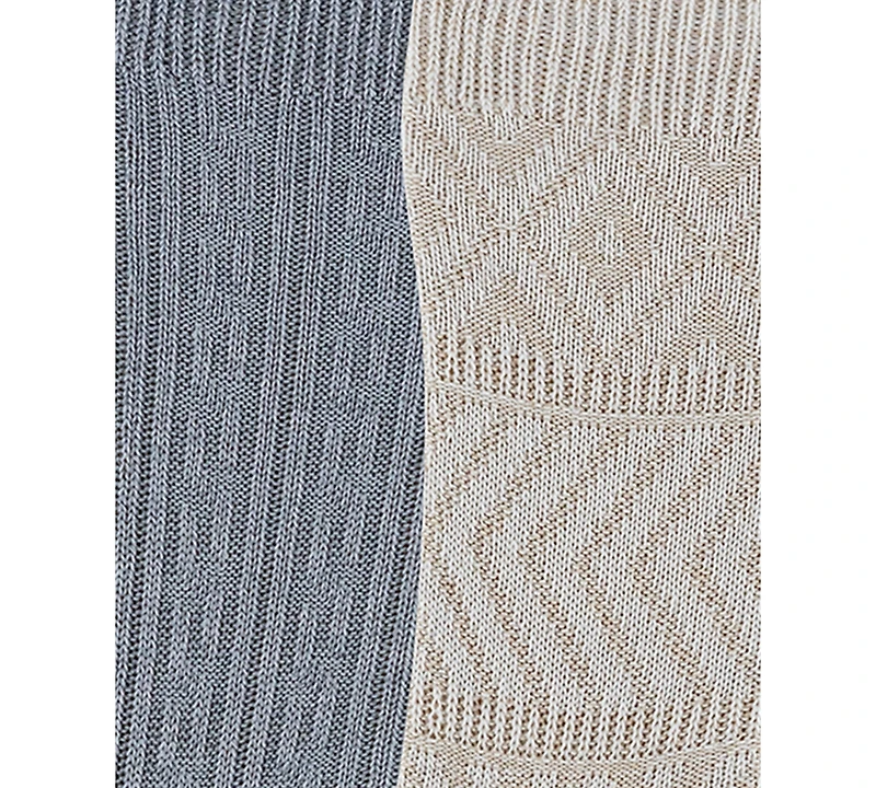 Gold Toe Men's 2-Pack Chevron Texture Reinforced Toe Crew Socks