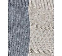 Gold Toe Men's 2-Pack Chevron Texture Reinforced Toe Crew Socks