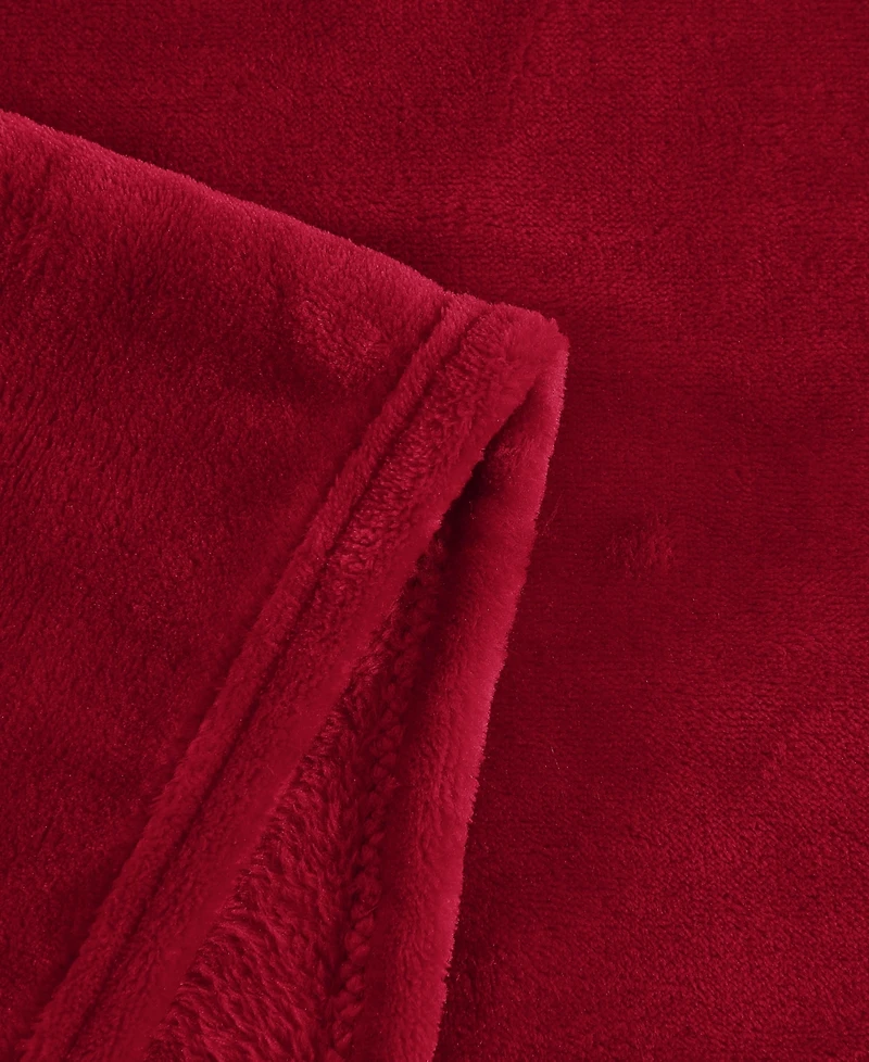 Tommy Hilfiger Solid Plush Blanket, Twin