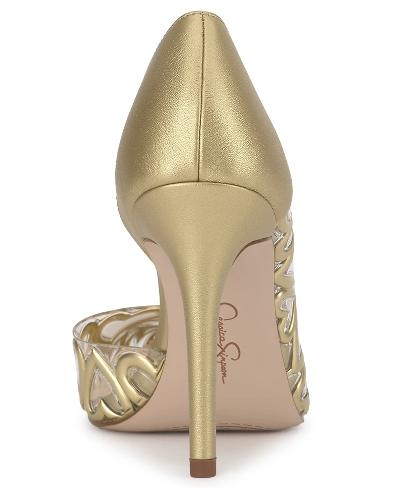 Jessica Simpson Women's Palvin Vinyl Heart Pumps