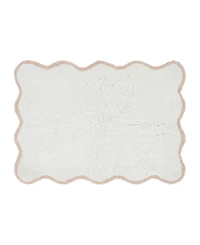 Vcny Home Scallop Cotton Bath Rug, 17" x 24"