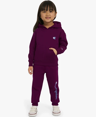 Champion Toddler Girls 2-Piece Pull-On Hoodie and Joggers Set
