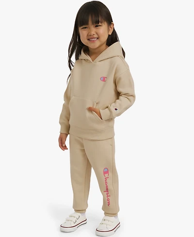 Champion Toddler Girls 2-Piece Pull-On Hoodie and Joggers Set