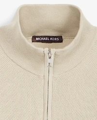 Michael Kors Men's Mouline Texture Quarter-Zip Sweater