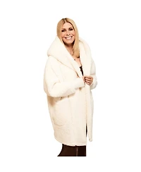 Jill Martin Men's and Women's Cream Nba Breast Cancer Awareness Oversized Hooded Lounger