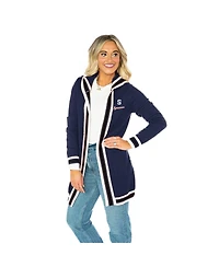 Gameday Couture Women's Navy Syracuse Orange Tri-Blend Rounded Stripe Cardigan