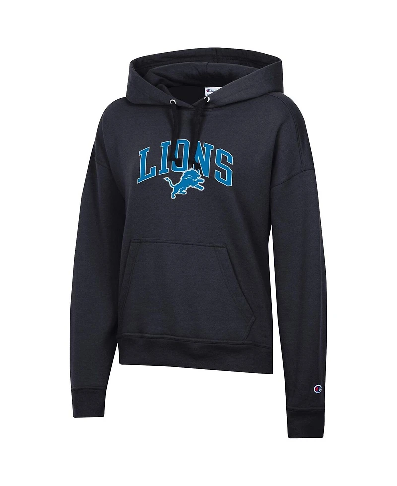 Champion Women's Black Detroit Lions Powerblend Hoodie