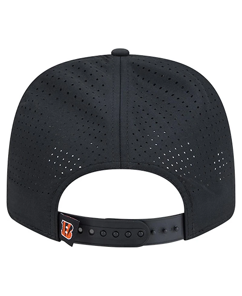 New Era Men's Black Cincinnati Bengals Script 9SEVENTY Adjustable Hat