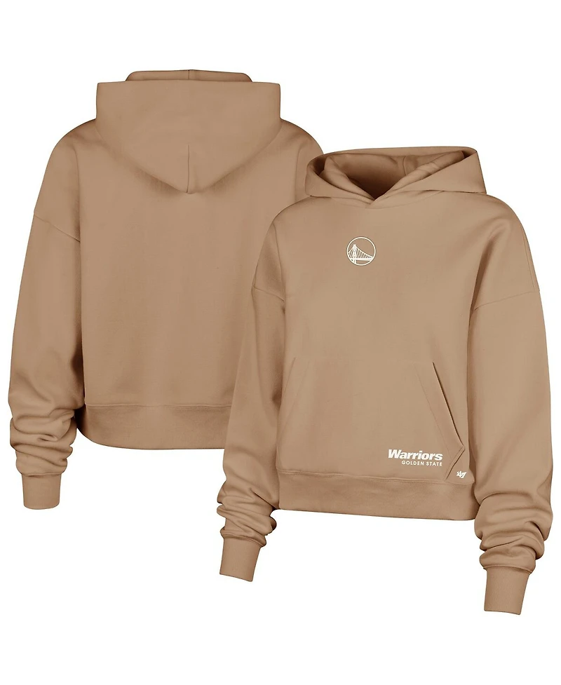 '47 Brand Women's Tan Golden State Warriors Sue Foundation Hoodie Sweatshirt