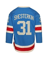 Outerstuff Big Boys and Girls Igor Shesterkin Blue New York Rangers Centennial Replica Jersey