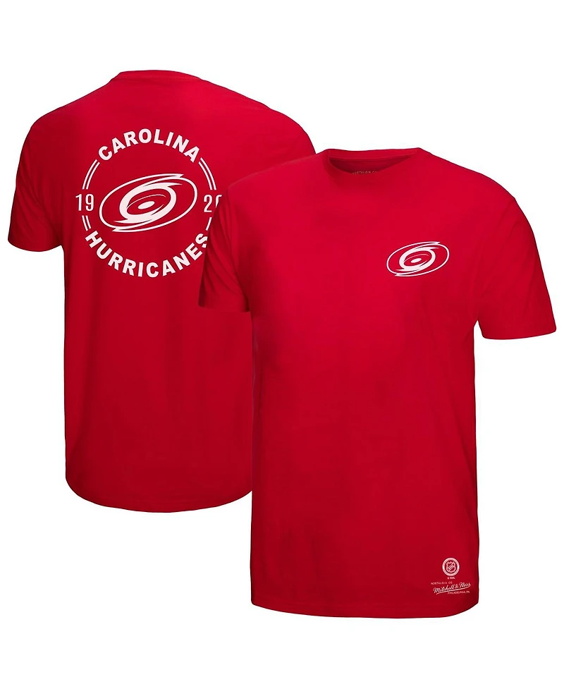 Mitchell & Ness Men's Red Carolina Hurricanes Penalty Box 2.0 T-Shirt