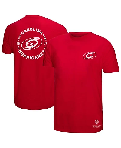 Mitchell & Ness Men's Red Carolina Hurricanes Penalty Box 2.0 T-Shirt