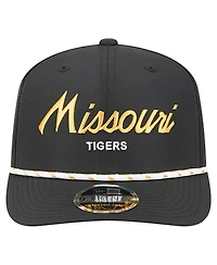 New Era Men's Black Missouri Tigers Script Performance Rope 9SEVENTY Adjustable Hat