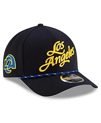 New Era Men's Midnight Blue Los Angeles Rams 2025 Rivalries Collection Sideline A-Frame 9FORTY Adjustable Hat