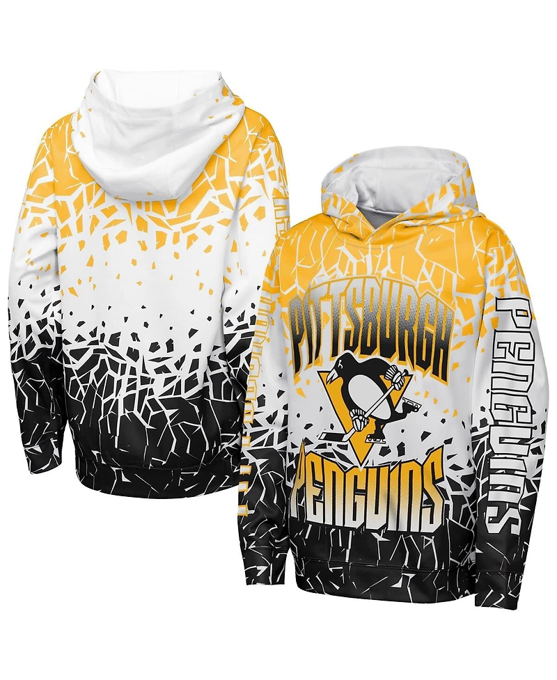 Outerstuff Big Boys and Girls Gold Pittsburgh Penguins Frozen Frenzy Hoodie