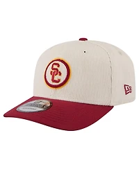 New Era Men's Cream/Cardinal Usc Trojans Loyal Corduroy 9SEVENTY Adjustable Hat