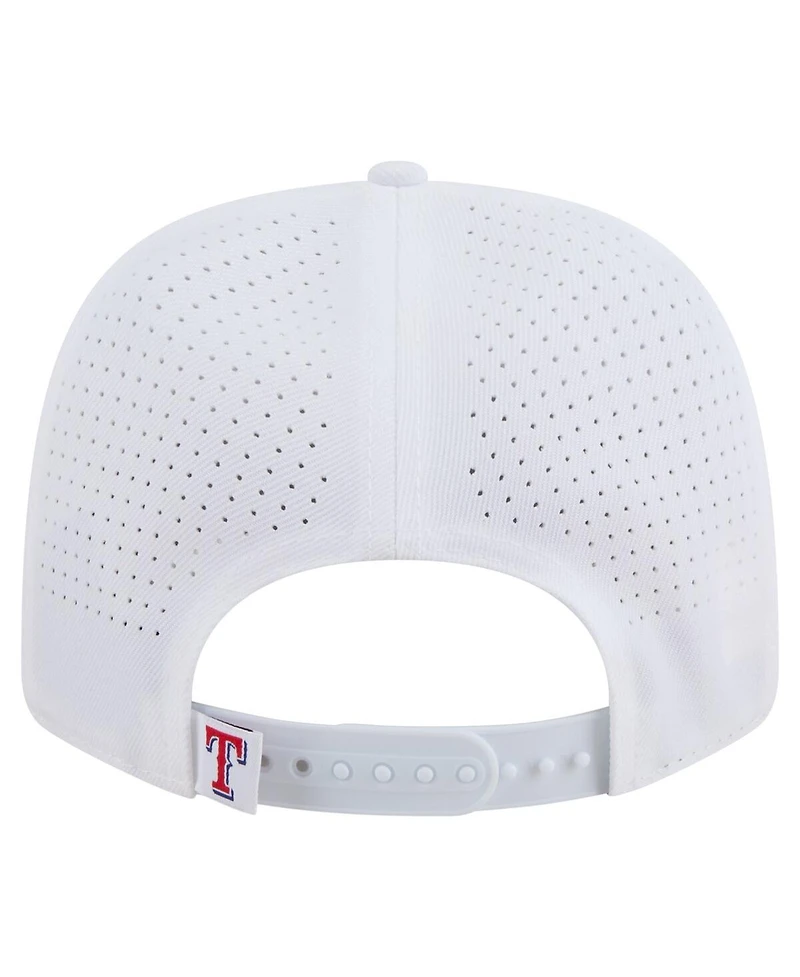 New Era Men's White Texas Rangers Coolera 9SEVENTY Adjustable Hat