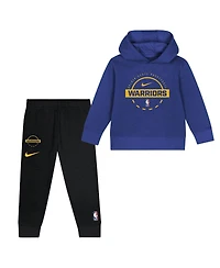 Nike Toddler 2-Piece Royal Golden State Warriors Team Logo Club Fleece Hoodie and Sweatpants Set
