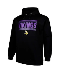 Fanatics Men's Black Minnesota Vikings Big Tall Pop Pullover Hoodie