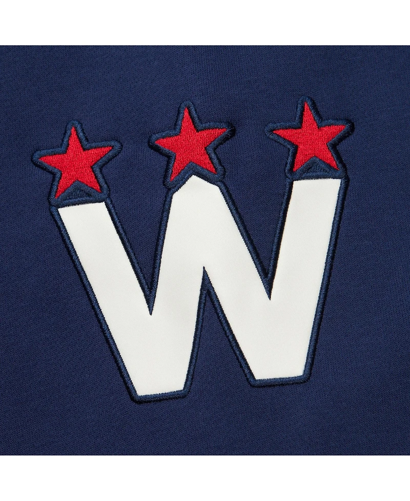 Mitchell & Ness Men's Navy Washington Capitals Heritage Lace-Up Pullover Sweatshirt