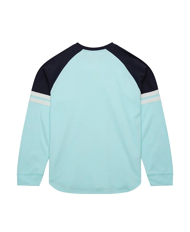Mitchell & Ness Men's Light Blue Seattle Kraken Thermal Henley Long Sleeve T-Shirt