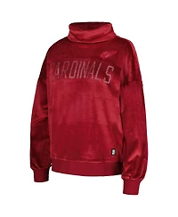 Dkny Women's Sport Cardinal Arizona Cardinals Deliliah Rhinestone Funnel Neck Pullover Sweatshirt