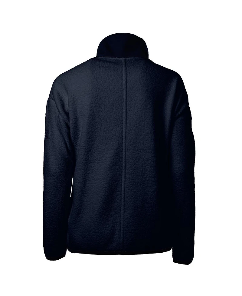 Cutter & Buck Women's Navy Michigan Wolverines Cascade Eco Sherpa Full-Zip Fleece Jacket