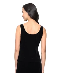 Alex Evenings Women's Stretch Tank Top and Jacket Twinset