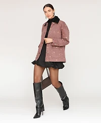 Avec Les Filles Women's Spread Collar Barn Jacket