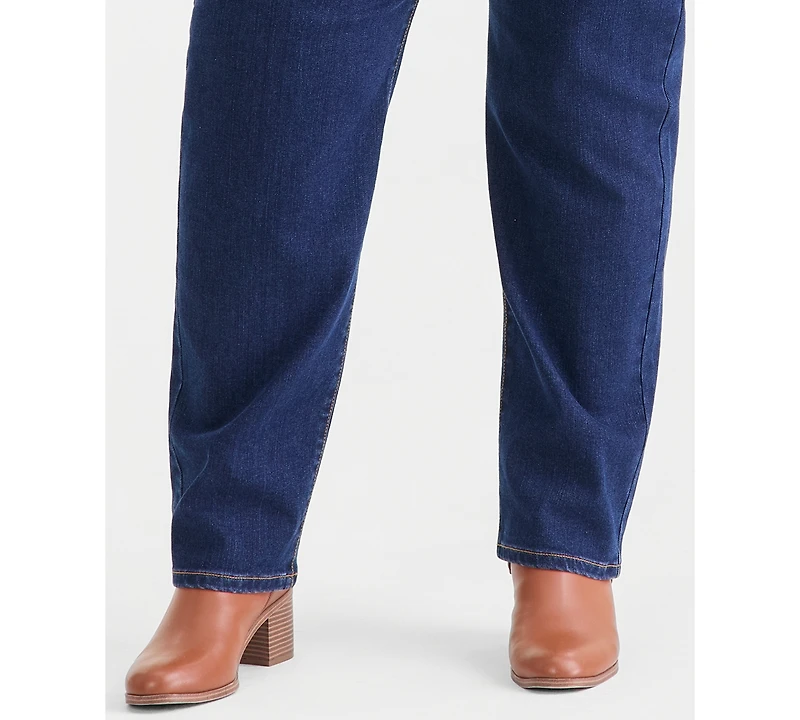 Style & Co Plus High-Rise Straight-Leg Jeans