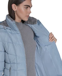 Calvin Klein Women's Stand Collar Lined Puffer Jacket