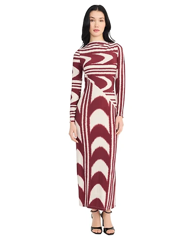 Donna Morgan Women's Long-Sleeve Midi Dress