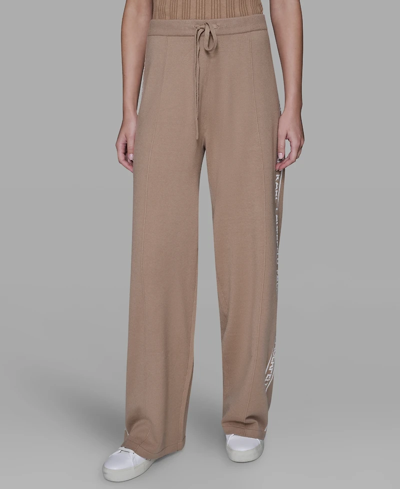 Karl Lagerfeld Paris Petite Wide-Leg Ankle Pants