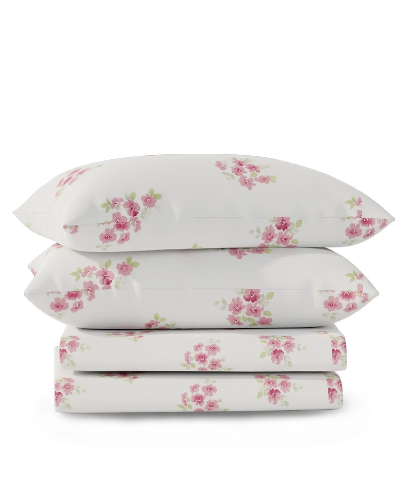 Color Sense Brushed Cool Crisp Percale Printed 3-Pc. Sheet Set, Twin Xl