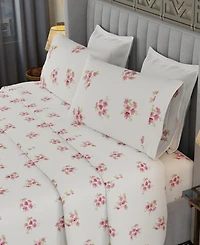 Color Sense Brushed Cool Crisp Percale Printed 3-Pc. Sheet Set, Twin Xl