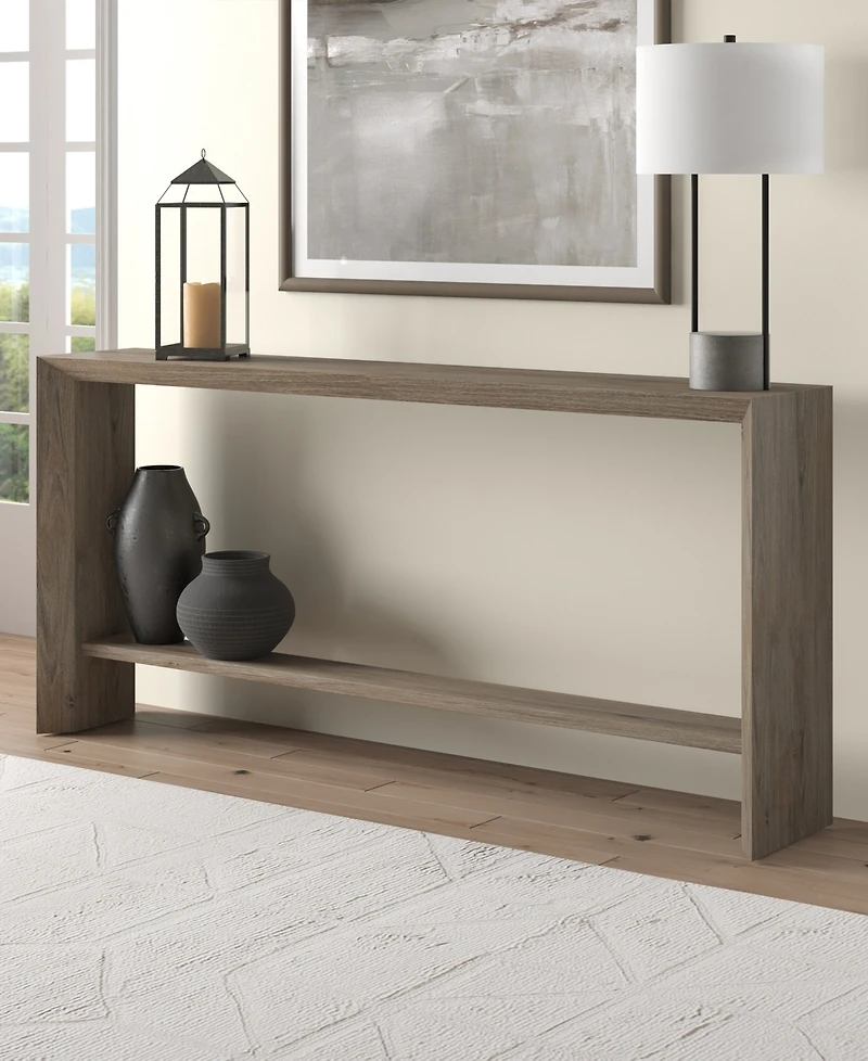 Hudson & Canal Osman 64" Wood Wide Rectangular Console Table